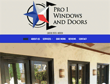 Tablet Screenshot of pro1windowsanddoors.com